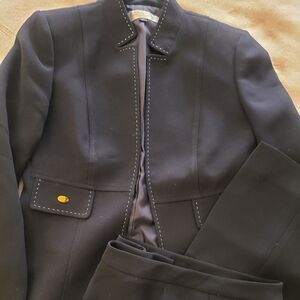 Tahari Navy Blue Fully Lined Pant Suit 4P